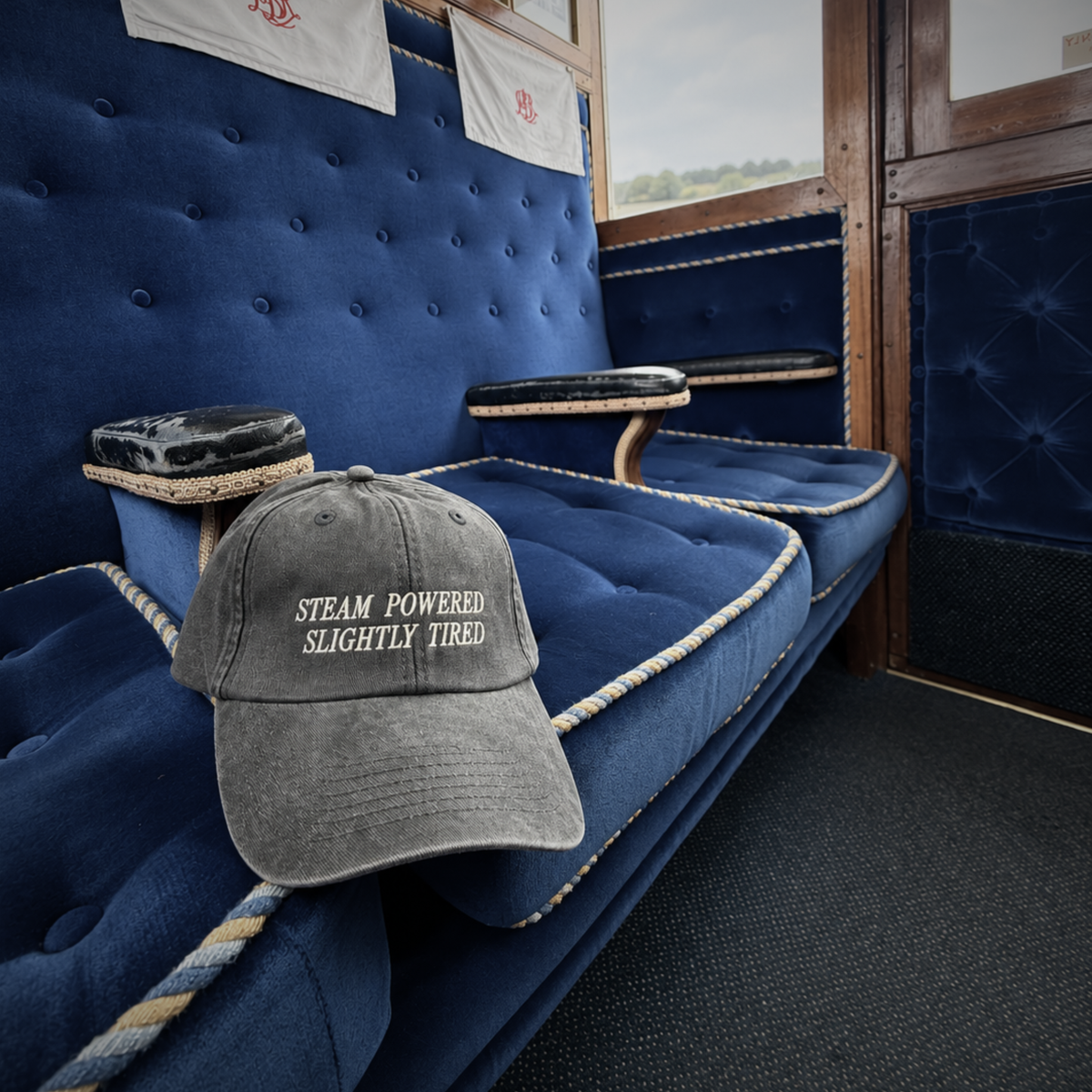 Steam train cap black