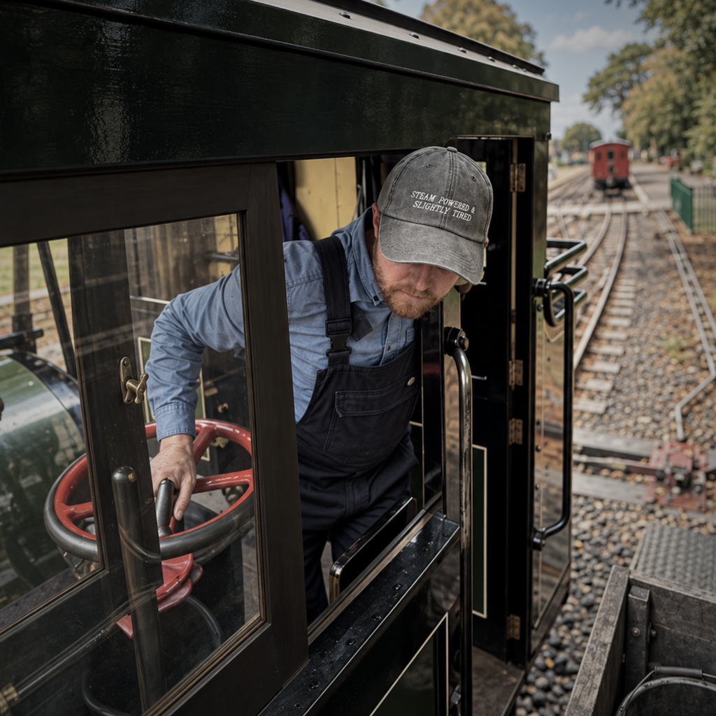 Steam train cap black