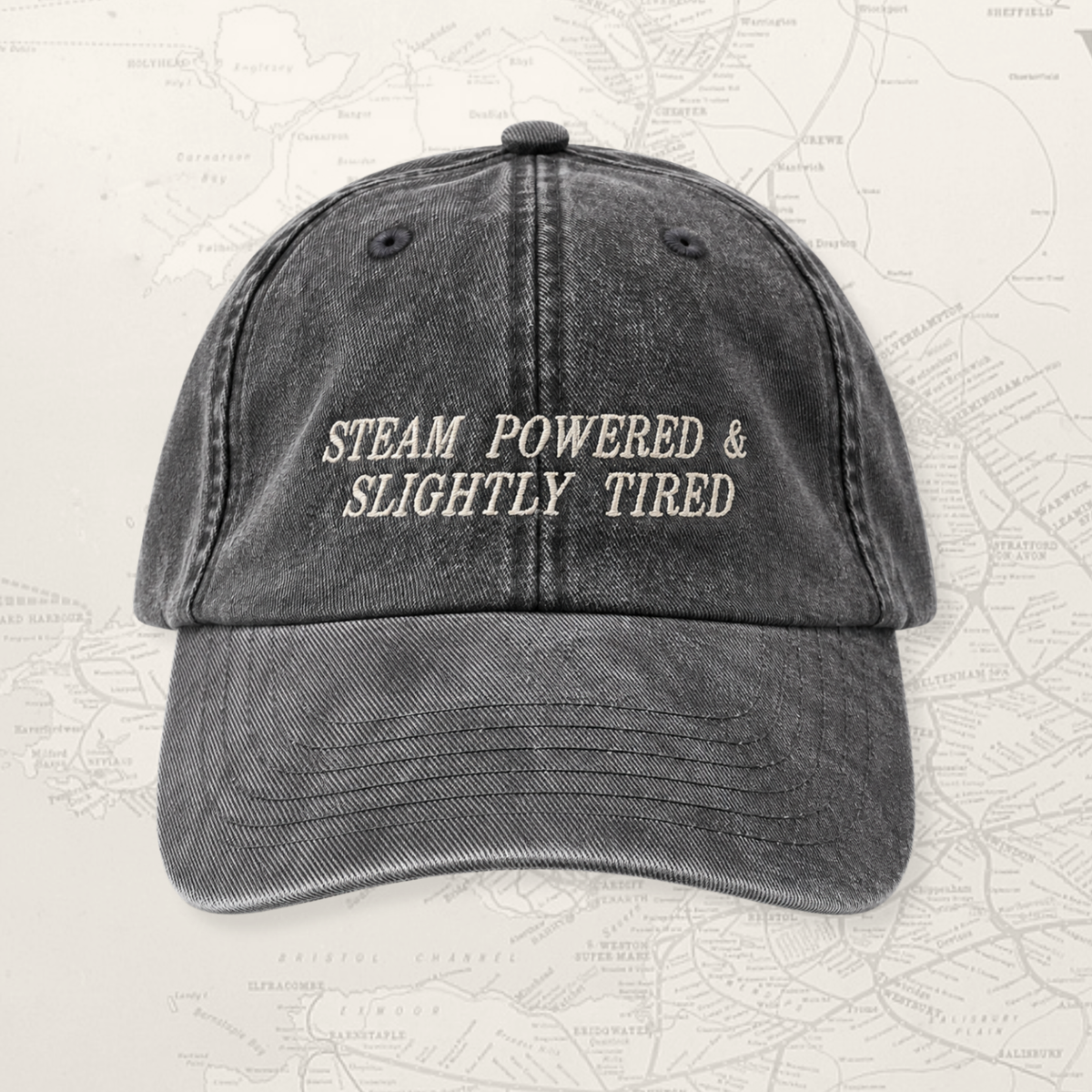 Steam train cap black