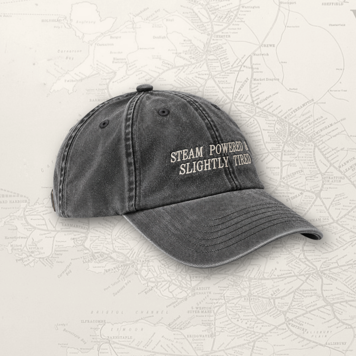 Steam train cap black