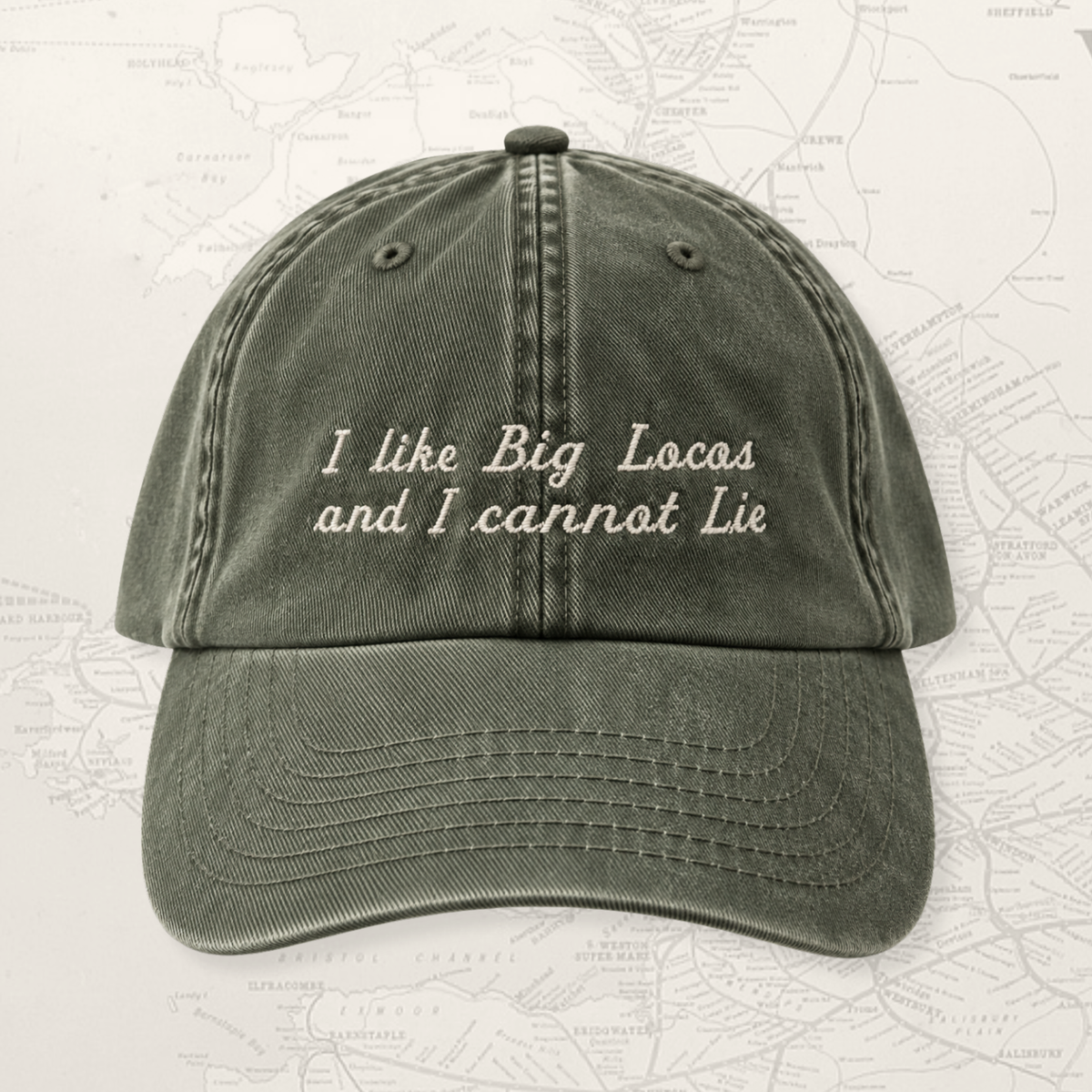 Steam train cap green